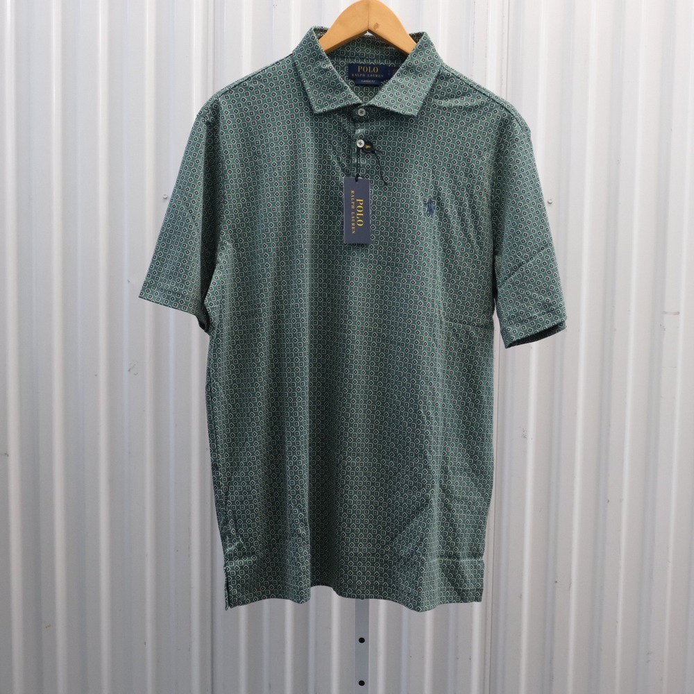 NWT Polo Ralph Lauren Foulard-Print Soft Cotton Polo Shirt‎ Men's Size Large